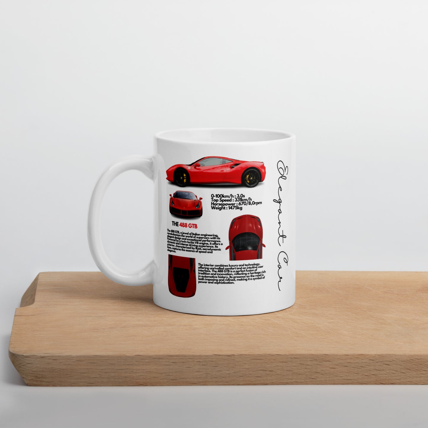 Mug Blanc Brillant 488 GTB
