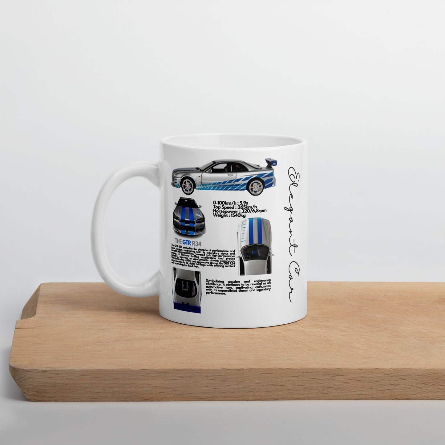 Mug Blanc Brillant GTR R34