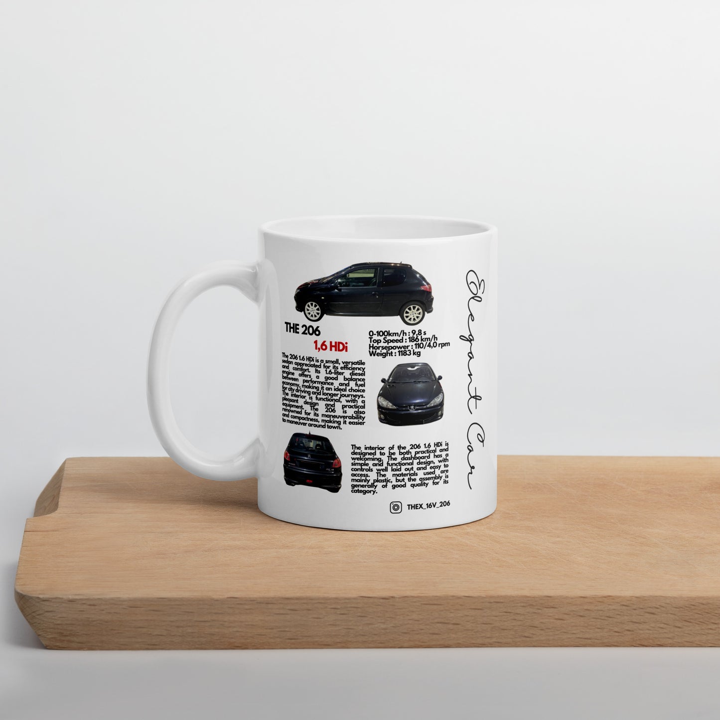 Mug Blanc Brillant 206 HDi
